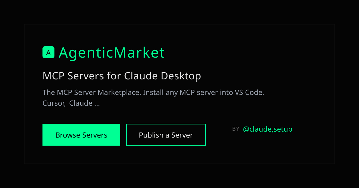 MCP Servers for Claude Desktop — Install & Setup Guide | AgenticMarket