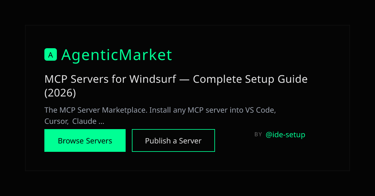 MCP Servers for Windsurf — Complete Setup Guide (2026) — Learn MCP ...
